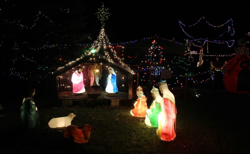 Christmas Manger Outdoor Lights