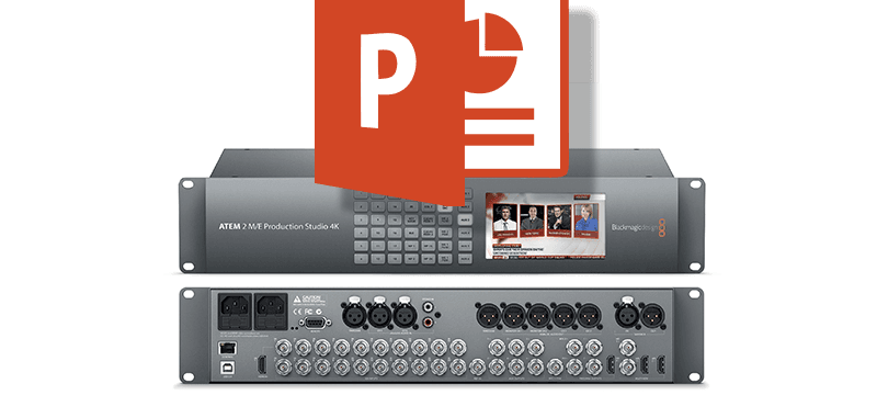 Consider using PowerPoint and Blackmagic ATEM Switchers for a low-cost Character Generator solution